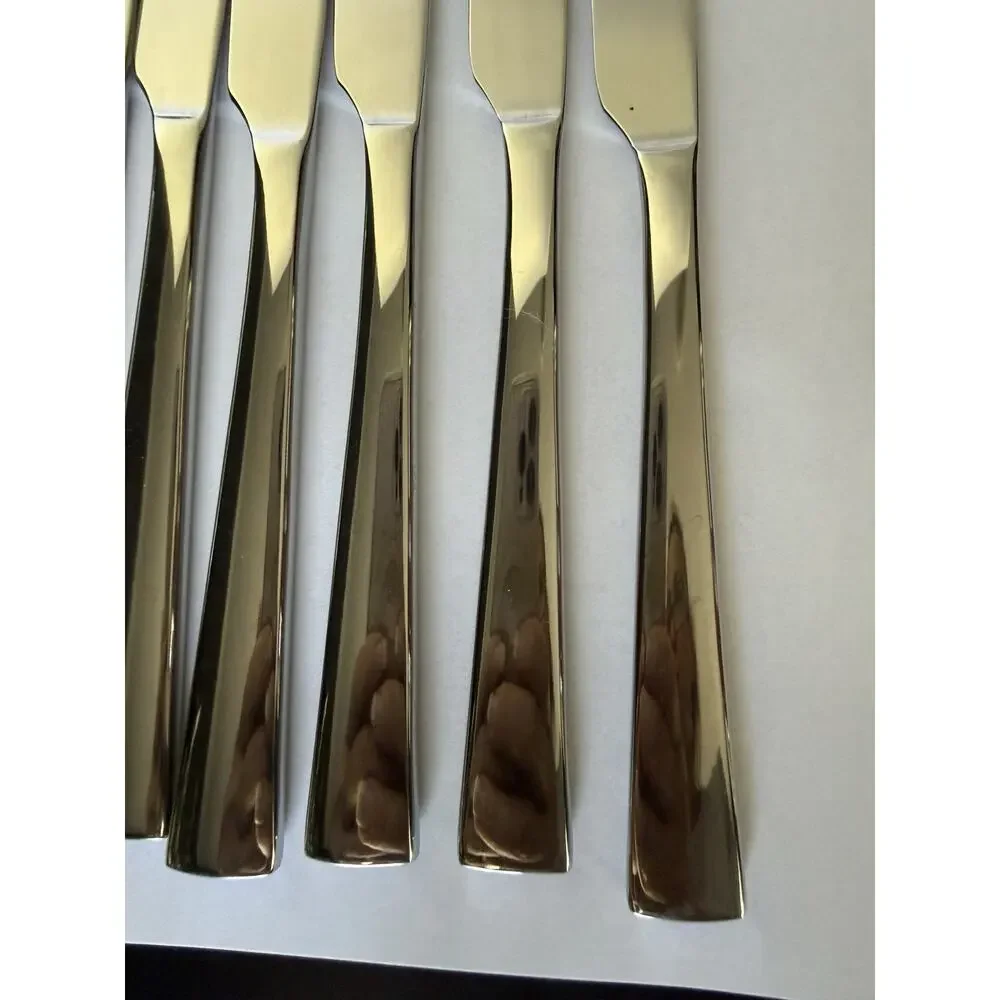 Oneida Moda Stainless Steel Dinner Knives Glossy Flatware Set of 8